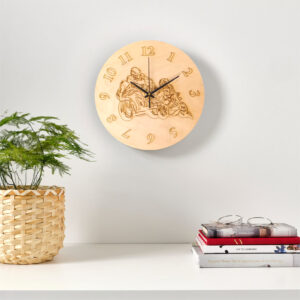 Lézergravírozott falióra motoros