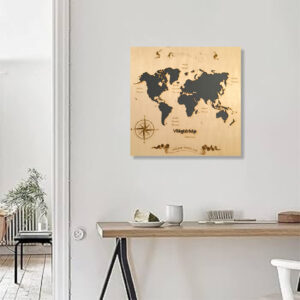 Gravírozott kép világtérkép