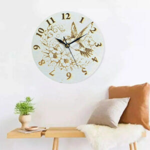 lézergravírozott falióra kolibri